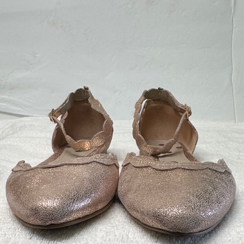 Boden Metallic Rose Gold Suede Elsie Ballet Flats Size 9.5 - Picture 5 of 13